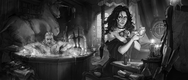 Illustration for article titled The Beautiful Sketches Behind The Witcher 3's Ending